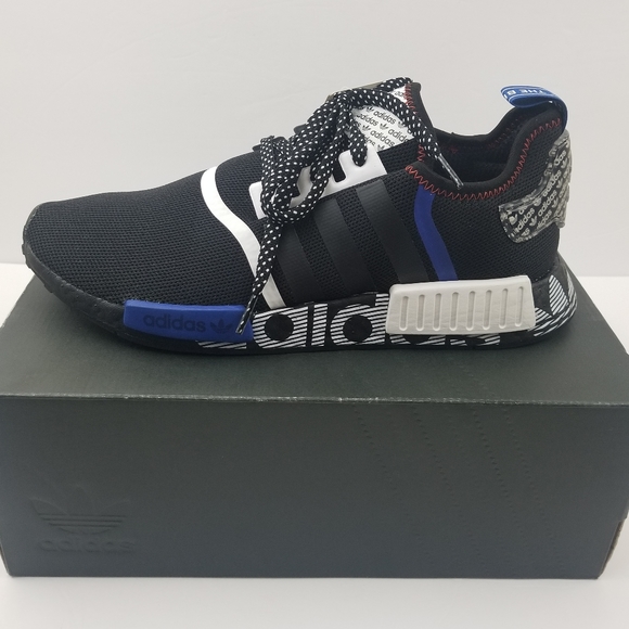 nmd r1 black royal active red